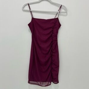 Windsor Dark Purple Sparkle Mini Dress with Spaghetti Straps Size Small